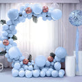 Baby Blue & Rose Gold Organic Balloon Arch Backdrop Set