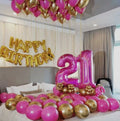 Hot Pink & Gold Room Surprise Birthday Decoration Set