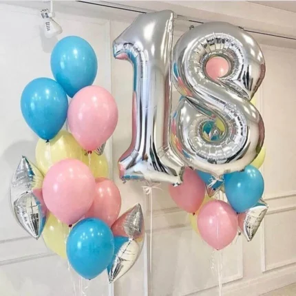 Happy 18th Birthday balloon bouquet