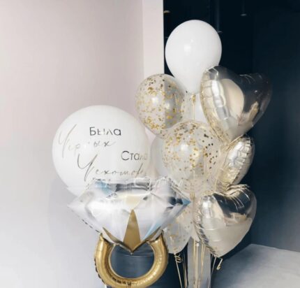 Balloon diamond ring! Wedding Set