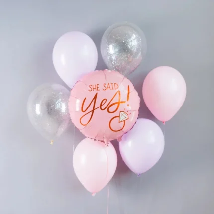 She said Yes! Balloon bouquet