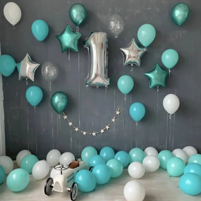 1 Year Old Girl Birthday Balloon Set