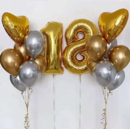 Number balloon bouquet