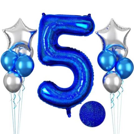 Number 5 Foil Balloons