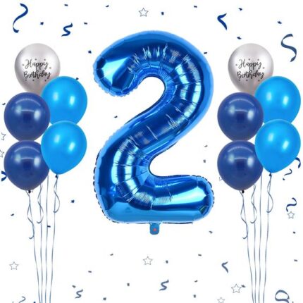 Number 2 Foil Balloons- Blue