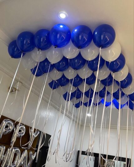 Birthday Ceiling Balloons Set Up