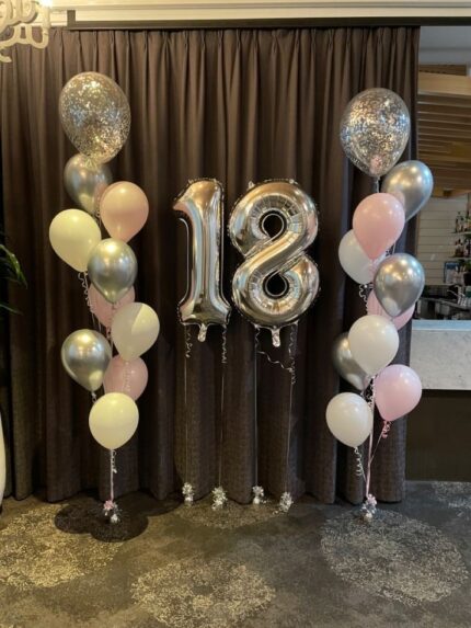 18th Birthday Balloon Setup